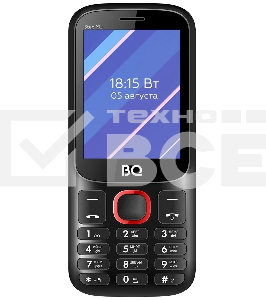 Мобильный телефон BQ 2820 Step XL+ черный/красный