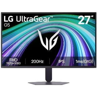 Монитор LG 27' UltraGear 27G523B-B черный IPS LED 16:9 HDMI матовая 1000:1 300cd 178гр/178гр 1920x1080 200Hz FreeSync Premium DP FHD 4.2кг