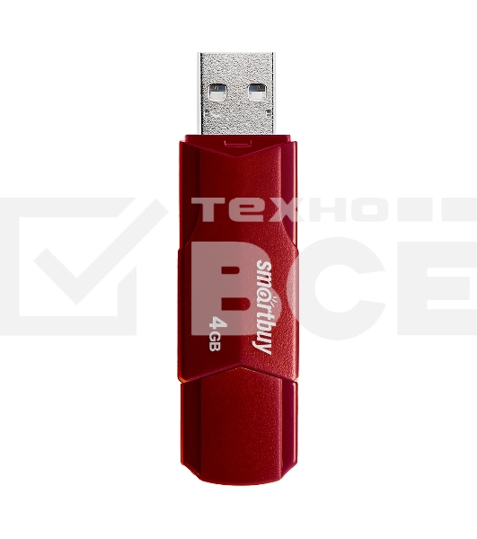 Флеш диск SmartBuy 4GB CLUE Burgundy (SB4GBCLU-BG)