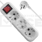 Удлинитель с заземлением Defender L330 16 А,1.5 м, заземление, выключатель, фото3