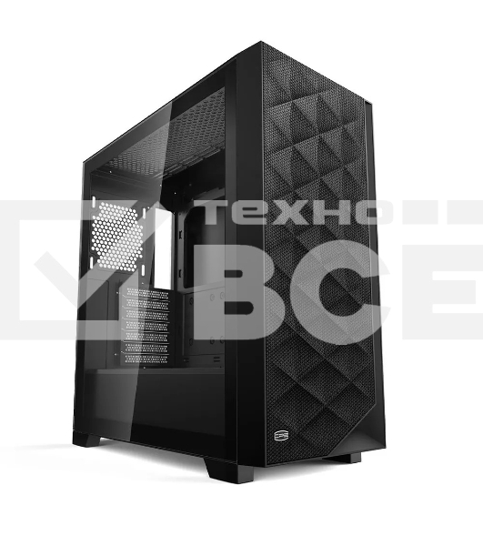 Корпус без блока питания PCCooler C3D510 BK, Mesh Mid Tower, черный, TG, 0.7 SPCC, no fans E-ATX, ATX, mATX, mITX 170/390/205mm 2x2.5