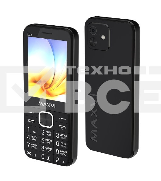 Мобильный телефон Maxvi K28 32/32Mb черный