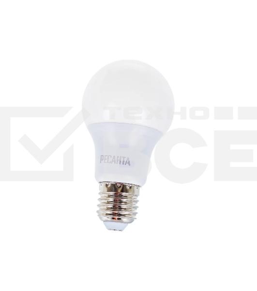 Лампа светодиодная Ресанта LL-R-A60-7W-230-3K-E27 груша, 7 Вт, тепл., Е27