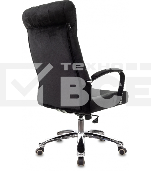 Кресло руководителя Бюрократ T-9928SL Fabric черный Italia Black, крестов. металл хром