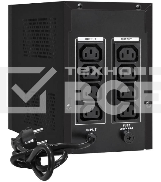 Источник бесперебойного питания ExeGate SpecialPro Smart LLB-1600.LCD.AVR.C13.RJ <1600VA/950W, LCD, AVR, 6*IEC-C13, RJ45/11, Black>