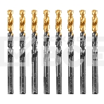 Сверло по металлу Denzel 8,5 мм, HSS-Tin, Golden Tip, 8 шт., фото 1