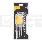 Набор шестигранных ключей с шаром Deli DL3088 9 шт. Размер: 1,5-10 мм. Материал: Cr-V. Шаровой конец. Хромированный., фото2