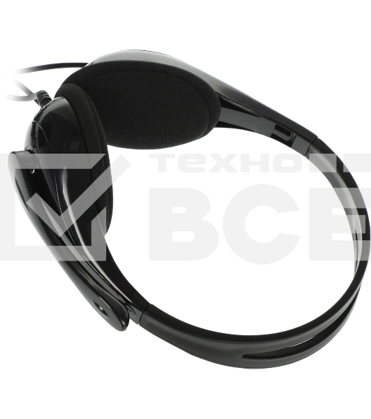 Гарнитура проводная с микрофоном A4Tech HU-9 черный 1.8м накладные USB оголовье черный