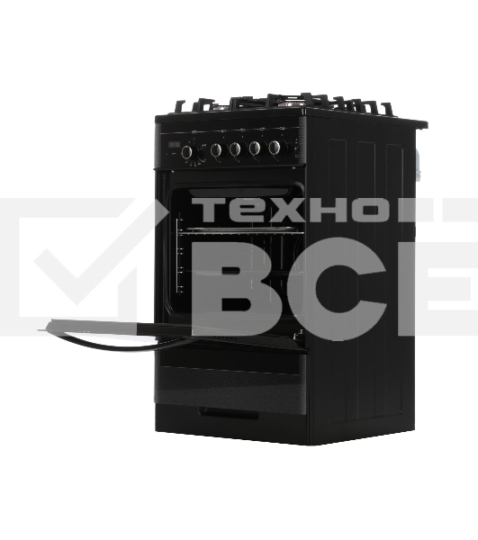 Плита газовая Gefest ПГ 5500-03 0044 черный, конфорок 4 шт, духовка 52 л, 50 см x 85 см x 58.5 см