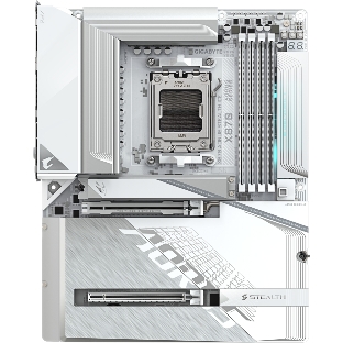 Материнская плата Gigabyte X870 AORUS STEALTH ICE, AM5, AMD X870, 4xDDR5, 2xSATA, 4xM.2, 1xPCIe 5.0 x16, 1xPCIe 4.0 x16, 1xHDMI, 1x5Gb LAN, Wi-Fi 7, Bluetooth 5.4, 2xUSB-C 40Gbps (USB4), 1xUSB-C 10Gbps, 4xUSB-A 10Gbps, 4xUSB-A 5Gbps, 4xUSB-A 2.0, 3x3.5 мм + S/PDIF оптический, 7.1, ATX