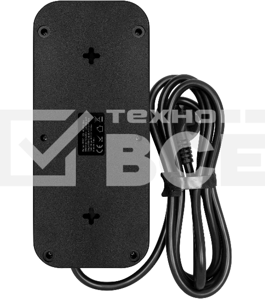 Сетевой фильтр Powercom SP-08 USB03AB 1,8 m 1.8м (8 розеток) черный (коробка)