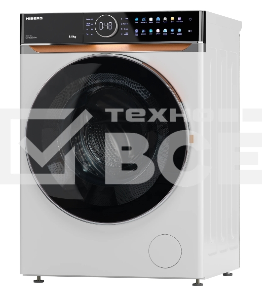 Стиральная машина HIBERG i-DDQ10 - 814 W Белый загр. фронтальная макс.: 8 кг 1400 об/мин класс: А+++