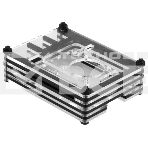 Корпус Qumo, 9-слойный акриловый + вентилятор, Raspberry Pi 4 , black transparent(RS041), фото2