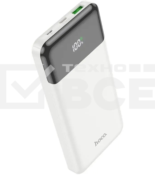 Портативный аккумулятор Hoco J102 Cool figure 10000mAh QC3.0/PD3.0 20W 3A USB-A/USB-C белый (J102 COOL FIGURE WHITE)