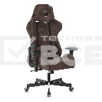 Кресло игровое Бюрократ VIKING KNIGHT LT10 FABRIC коричневый крестовина металл/пластик, фото 1