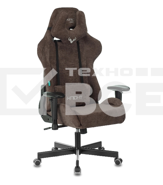Кресло игровое Бюрократ VIKING KNIGHT LT10 FABRIC коричневый крестовина металл/пластик