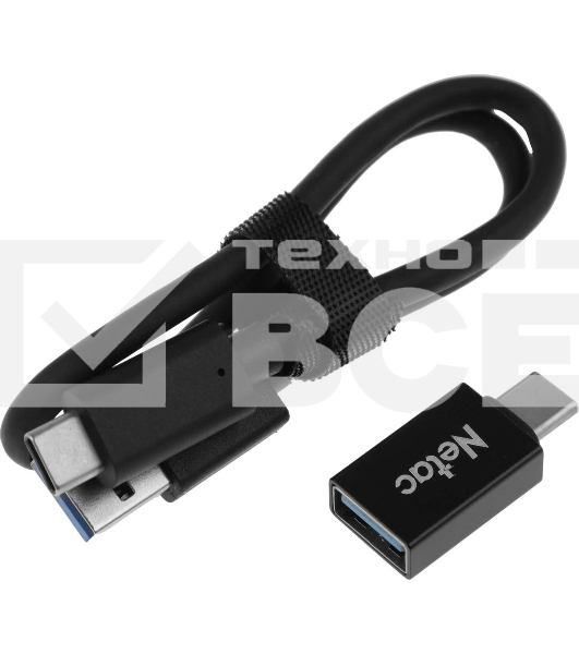 Внешний SSD Netac Z SLIM, 250 Gb, USB 3.2 Gen 2 Type-C, R/W 550/480, черный