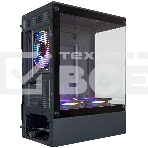 Компьютерный корпус Ginzzu CL475 mATX FAN 3*12LC4 передняя панель Стекло, фото8