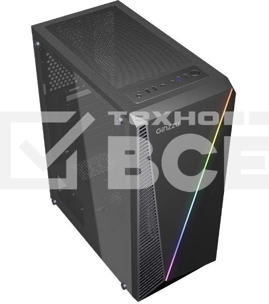 Компьютерный корпус Ginzzu SL150 панель с RGb подсветкой