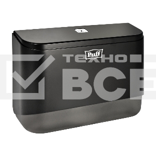 Диспенсер бумажных полотенец Puff-5140Bl черный, с замком, ABS-пластик