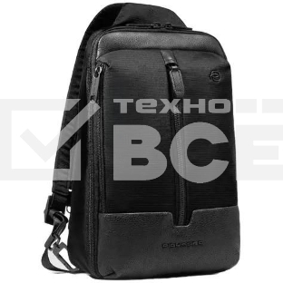 Рюкзак слинг мужской Piquadro Marcel CA6448W138/N черный нейлон/натур.кожа