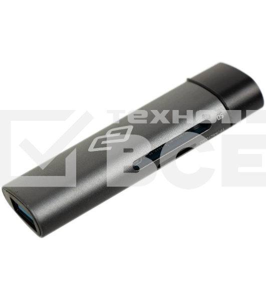 Кард-ридер Digma CR-СU2522-G/серый/SD/TF/micro-SD/micro-SDXC/miсro-SDHC/USB 2.0/USB Type-C/алюминий