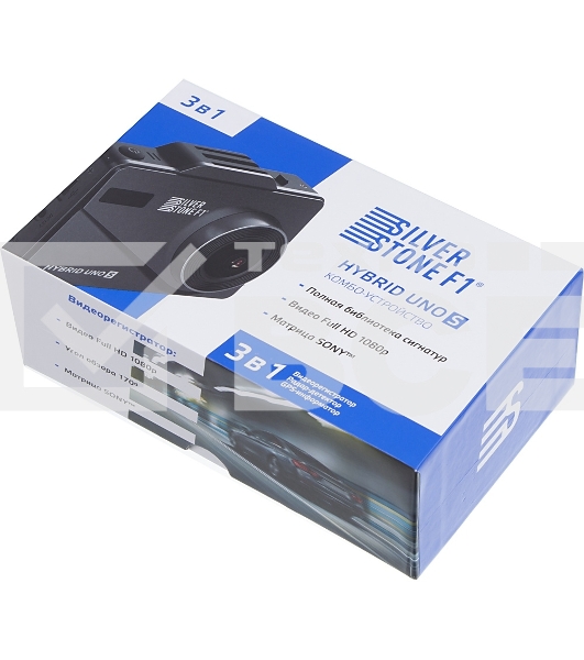 Видеорегистратор Silverstone F1 HYBRID UNO S GPS, 1920x1080, 2.3', GPS, G-сенсор, GPS-информатор