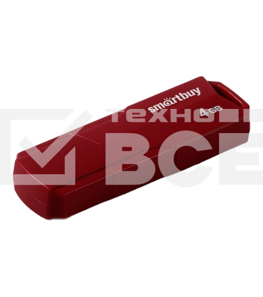 Флеш диск SmartBuy 4GB CLUE Burgundy (SB4GBCLU-BG)