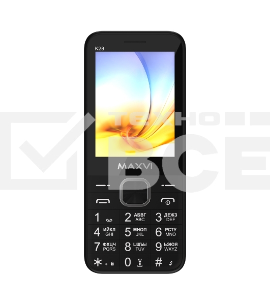 Мобильный телефон Maxvi K28 32/32Mb черный