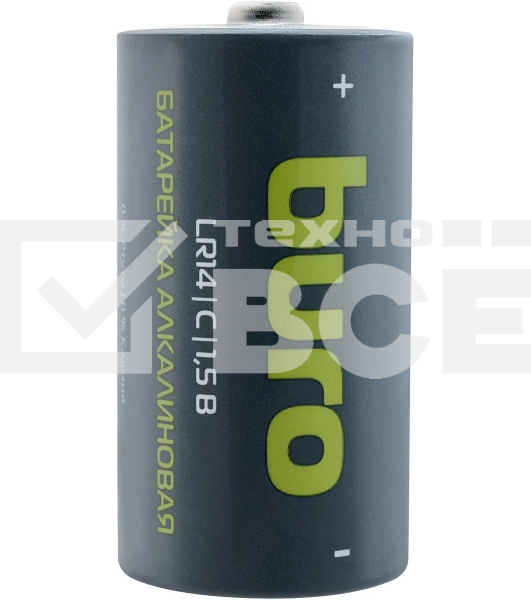 Батарея Buro Alkaline LR14 C 7500mAh (2шт) блистер, 1.5 В
