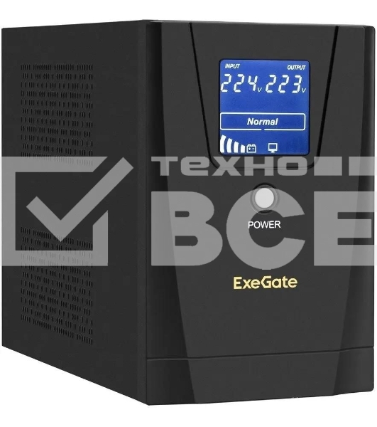 Источник бесперебойного питания ExeGate SpecialPro Smart LLB-1600.LCD.AVR.C13.RJ <1600VA/950W, LCD, AVR, 6*IEC-C13, RJ45/11, Black>