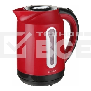 Чайник электрический Energy E-210 1,7л пластик,красный, 1850-2200 Вт (153084)