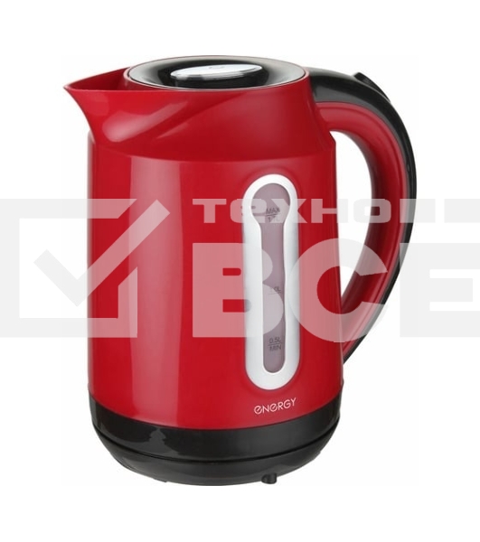 Чайник электрический Energy E-210 1,7л пластик,красный, 1850-2200 Вт (153084)