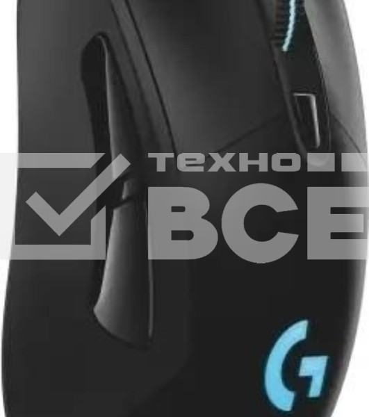 Мышь игровая Logitech G703 Lightspeed черная, сенсор 100-25600dpi (Hero25K), беспроводная 2.4GHz + USB 1,8м, 5 программируемых кнопок + колесо прокрутки, RGB-подсветка, под правую руку