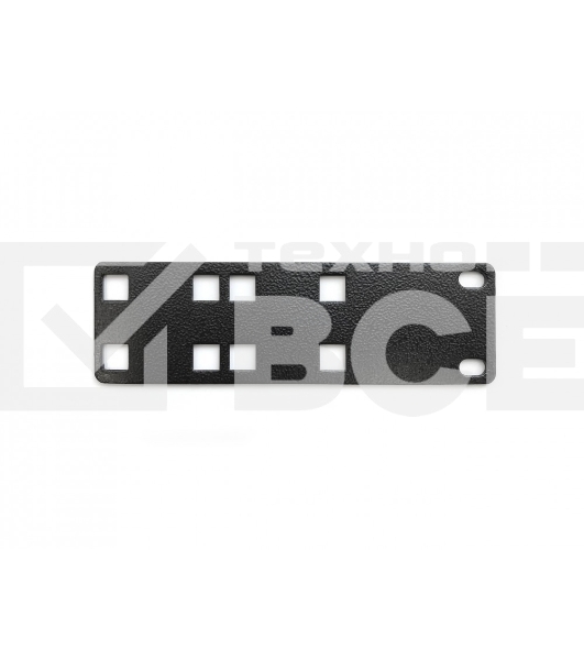 Кронштейн Hyperline, прямое, 141,2х44х2 мм (ВхШхГ), вертикальный, 19', черный