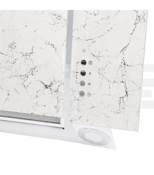 Вытяжка наклонная Gefest ВО 3603 К152 белый мрамор, 60 см, 550 куб. м/ч, 76 дБ