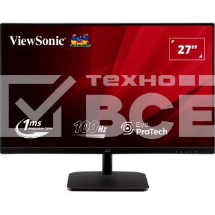 Монитор 27' ViewSonic VA2732-H-2 IPS 1920x1080, 100 Гц, 1 мс (MPRT), 16:9, 250 кд/м², VGA, HDMI 1.4, HDR10, Adaptive-Sync, черный