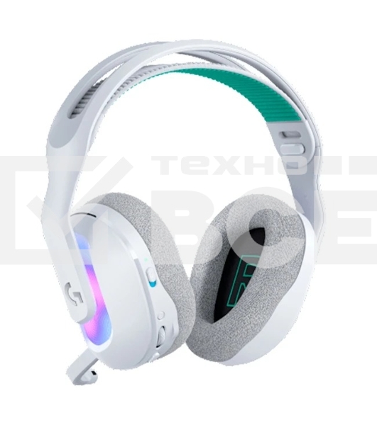 Гарнитура Logitech G522 Lightspeed белый, беспроводная + проводная, Bluetooth 5.3/USB, радиус 30 м, подсветка, съёмный микрофон