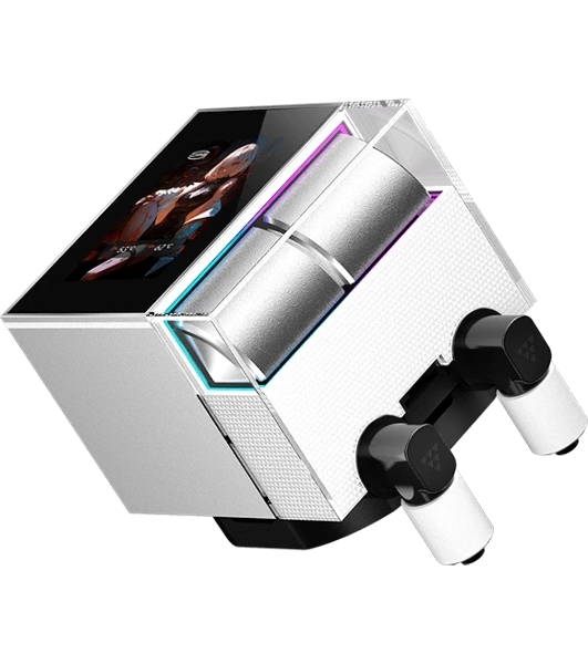 Система водяного охлаждения PcCooler DS360 Display ARGB Soc-AM5/AM4/1200/1700/1851 белый 4-pin 39.8dB Al LCD 310W Ret (DS360-WHAWXY-GL)