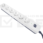 Сетевой фильтр Powercom SP-06W 1,8 м 1.8м (6 розеток) белый/серый (коробка), фото 1