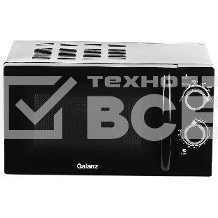 Микроволновая печь Galanz MOS-2005MB черный, 20 л, 700 Вт, переключатели - поворотный механизм