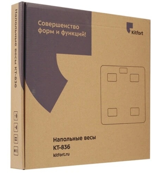 Весы напольные электронные Kitfort КТ-836, макс.180кг, черный