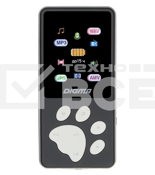 Плеер Hi-Fi Flash Digma S4 8Gb черный/серый/1.8