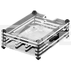 Корпус Qumo, 9-слойный акриловый + вентилятор, Raspberry Pi 4 , black transparent(RS041), фото3