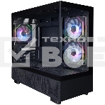 Корпус 1STPLAYER MIKU Mi5 ARGB Black / mATX / 3x120mm ARGB fans / Mi5-BK-2FC7R-1FC7, фото 1