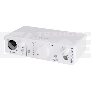 Аудиоинтерфейс USB Arturia MiniFuse 1 White [800111] 24бит/192кГц, комбинированный разъем XLR и 6.3 мм для записи инструментов и вокала с фантомным питанием 48 В, выходы на монитор (L/R Jack), выход для наушников
