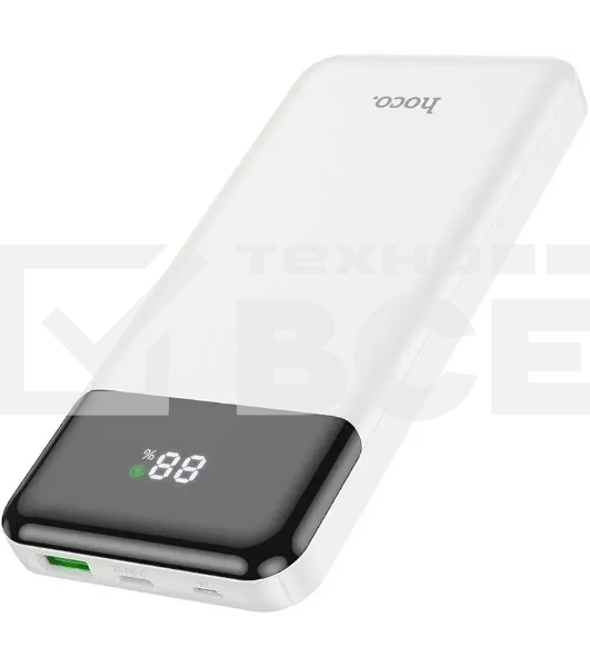 Портативный аккумулятор Hoco J102 Cool figure 10000mAh QC3.0/PD3.0 20W 3A USB-A/USB-C белый (J102 COOL FIGURE WHITE)