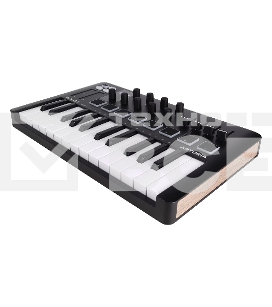 Клавиатура MIDI [231502] Arturia [MiniLAB 3 Black Edition] 25 клавиш, 8 энкодеров, 8 RGB пэдов, 8 фейдеров, дисплей, сенсорные регуляторы Pitch/Modulation, MIDI-выход, 1/4
