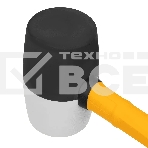 Киянка резиновая Denzel 680 г, черно-белая, фибергласовая рукоятка c TPR покрытием, фото6