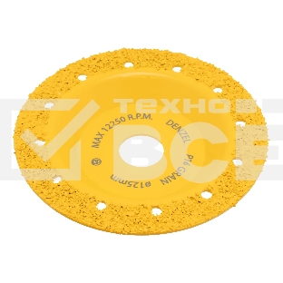 Чашка твердосплавная зачистная Denzel 125 мм, плоская, среднее зерно #16